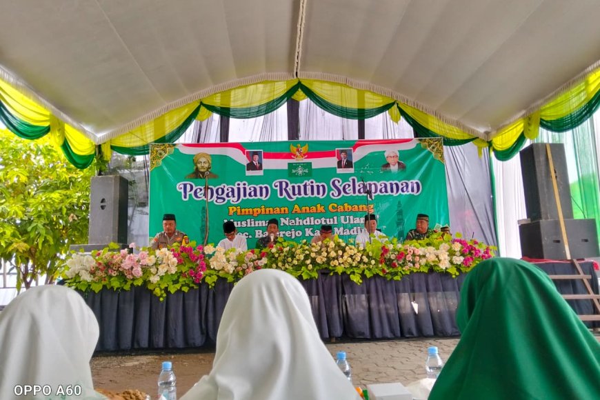 Pererat Silaturahmi, Bhabinkamtibmas Desa Sogo Hadiri Pengajian Rutin Selapanan Muslimat NU se-Kecamatan Balerejo