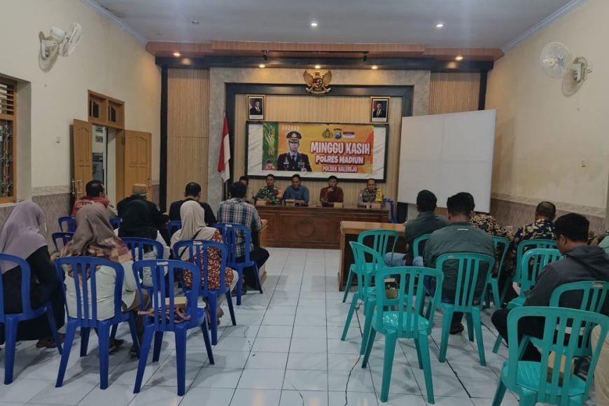 Jaga Kamtibmas, Polsek Balerejo Gelar "Minggu Kasih" di Desa Babadan Lor