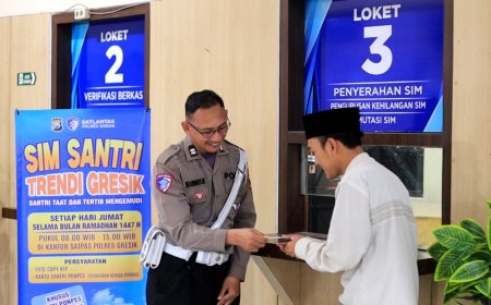 Polres Gresik Buka Layanan Khusus SIM Santri Trendi Selama Ramadhan