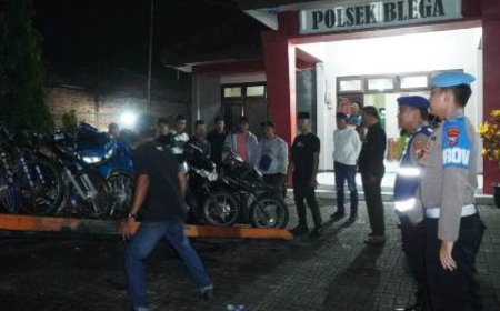 Polres Bangkalan Gelar KRYD Bulan Suci Ramadhan 13 Motor Tanpa STNK Diamankan