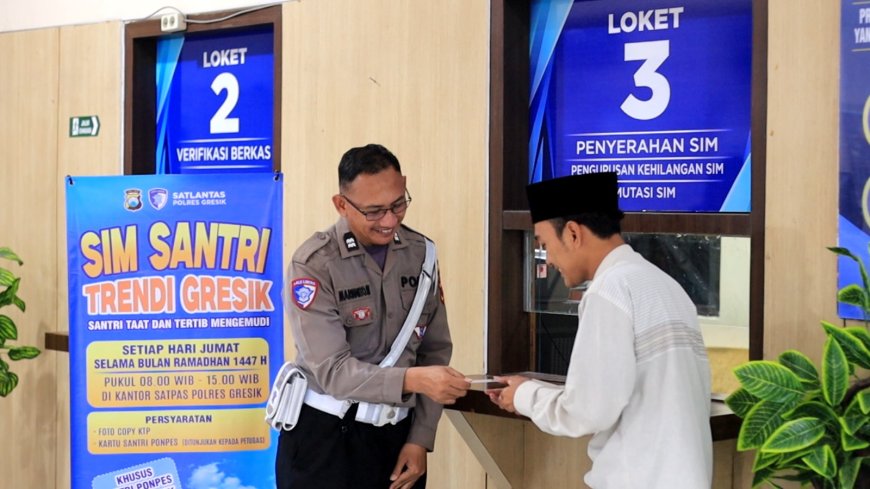 Polres Gresik Buka Layanan Khusus SIM Santri Trendi Selama Ramadhan
