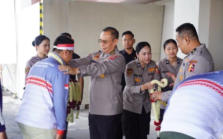 As SDM Kapolri Sambut Kepulangan Kontingen Taekwondo Garbha Presisi Peraih Juara Umum WATA Championship 2026